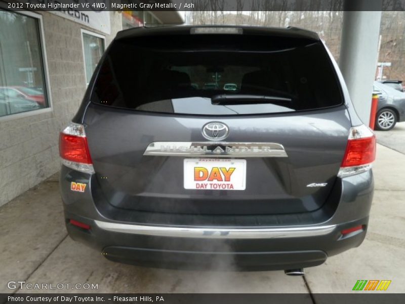 Magnetic Gray Metallic / Ash 2012 Toyota Highlander V6 4WD