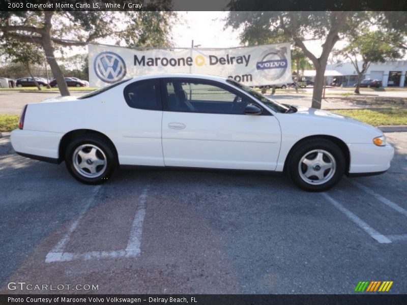White / Gray 2003 Chevrolet Monte Carlo LS