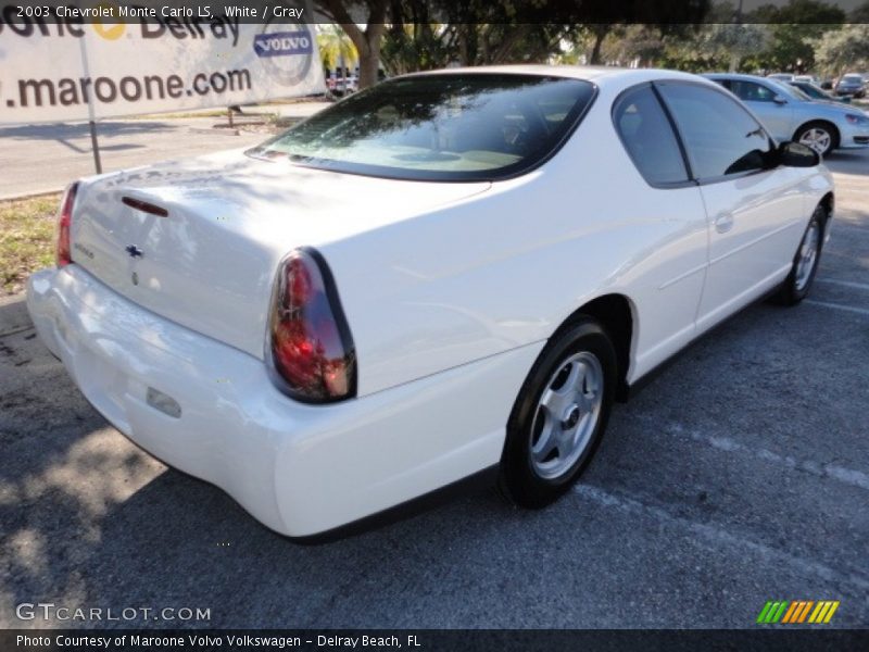 White / Gray 2003 Chevrolet Monte Carlo LS