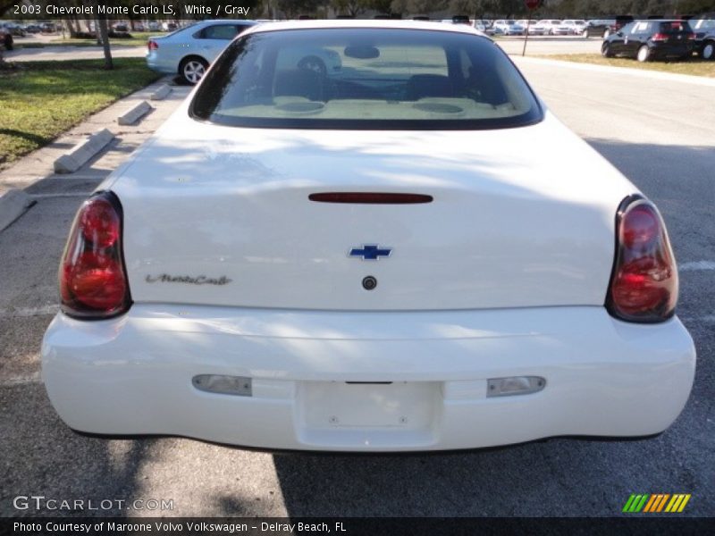 White / Gray 2003 Chevrolet Monte Carlo LS