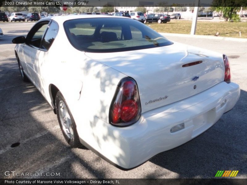 White / Gray 2003 Chevrolet Monte Carlo LS