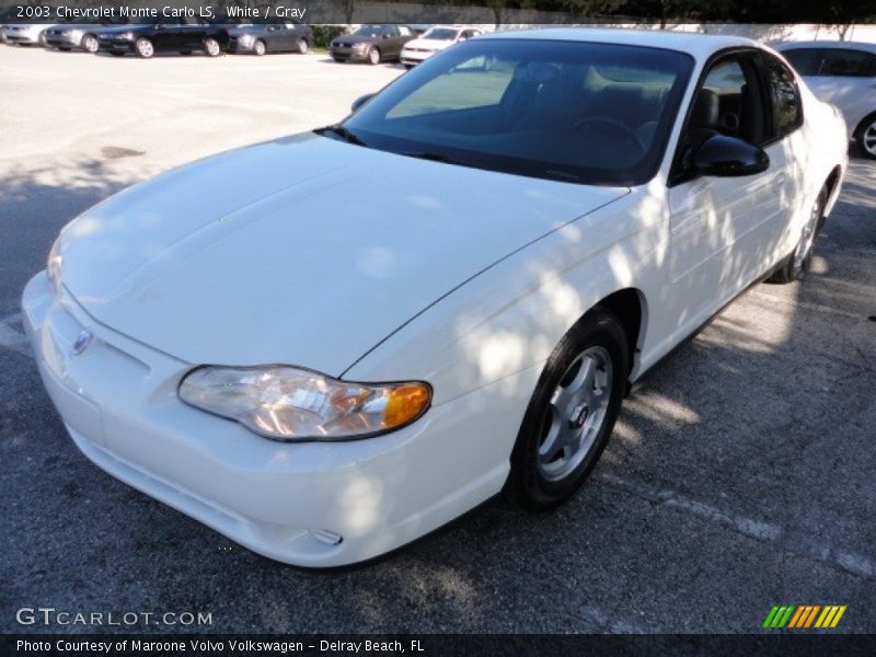 White / Gray 2003 Chevrolet Monte Carlo LS