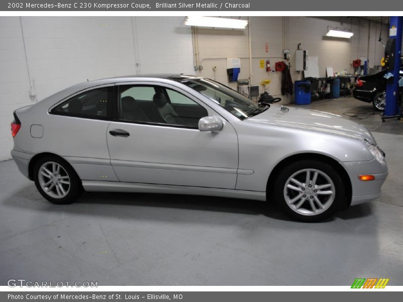 Brilliant Silver Metallic / Charcoal 2002 Mercedes-Benz C 230 Kompressor Coupe