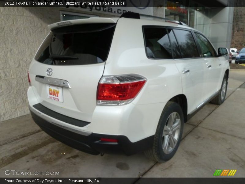 Blizzard White Pearl / Sand Beige 2012 Toyota Highlander Limited