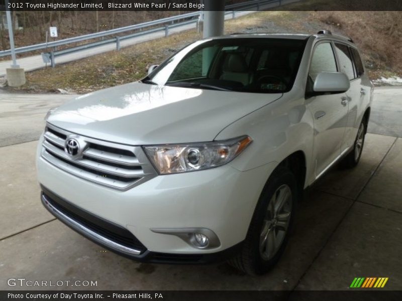 Blizzard White Pearl / Sand Beige 2012 Toyota Highlander Limited