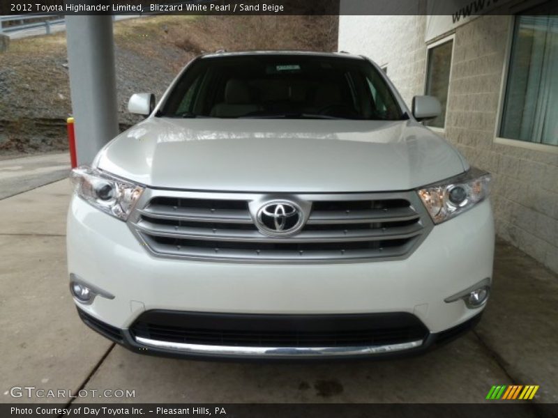 Blizzard White Pearl / Sand Beige 2012 Toyota Highlander Limited