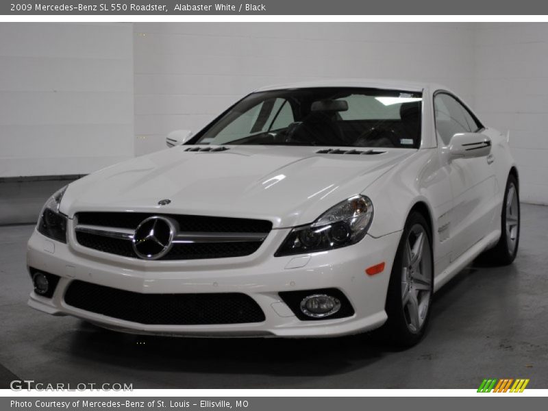 Alabaster White / Black 2009 Mercedes-Benz SL 550 Roadster