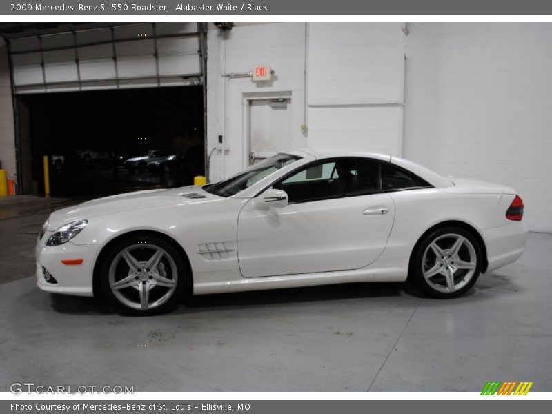 Alabaster White / Black 2009 Mercedes-Benz SL 550 Roadster