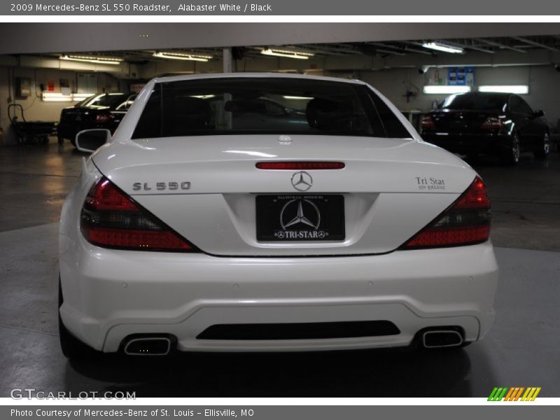Alabaster White / Black 2009 Mercedes-Benz SL 550 Roadster