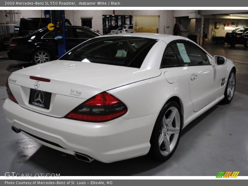 Alabaster White / Black 2009 Mercedes-Benz SL 550 Roadster