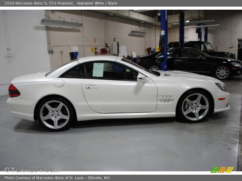 Alabaster White / Black 2009 Mercedes-Benz SL 550 Roadster