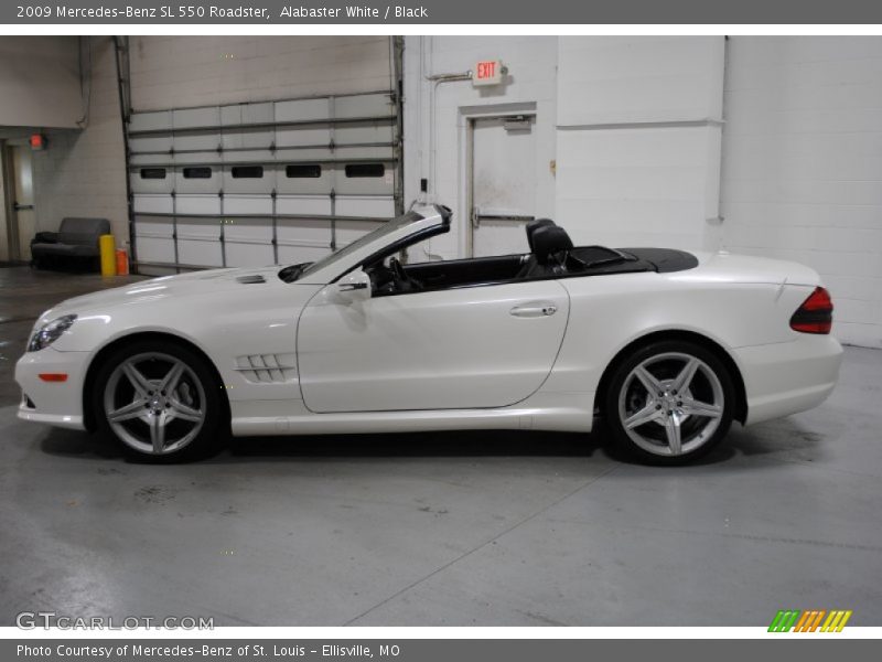 Alabaster White / Black 2009 Mercedes-Benz SL 550 Roadster