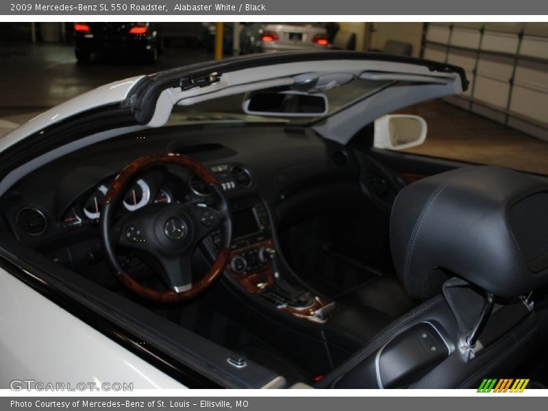 Alabaster White / Black 2009 Mercedes-Benz SL 550 Roadster