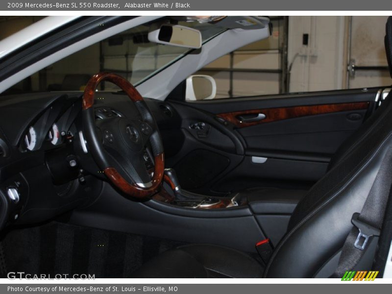 Alabaster White / Black 2009 Mercedes-Benz SL 550 Roadster