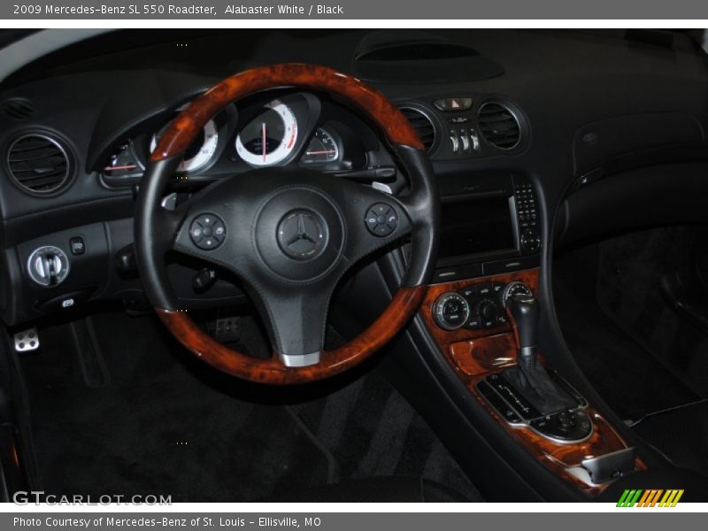 Alabaster White / Black 2009 Mercedes-Benz SL 550 Roadster