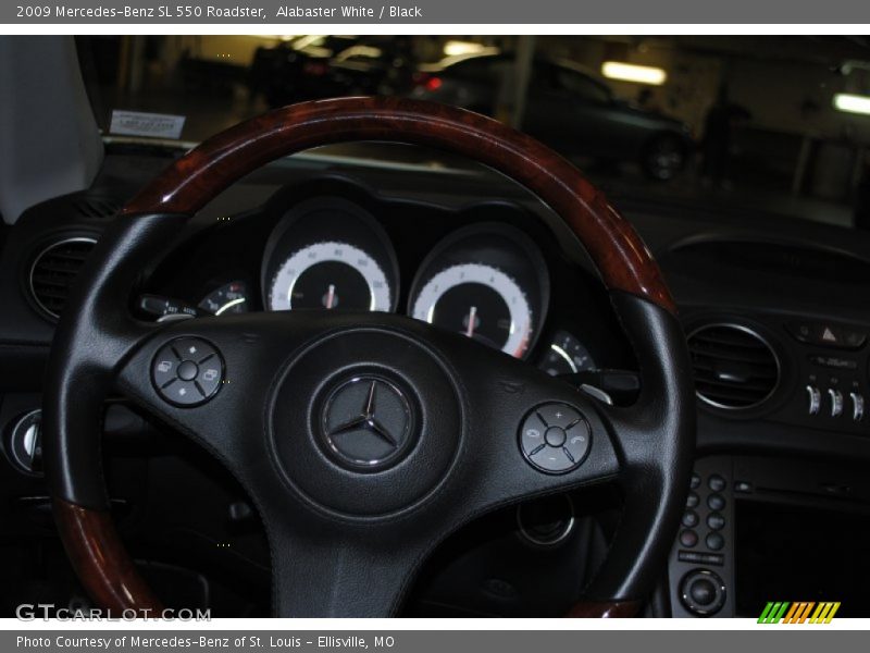 Alabaster White / Black 2009 Mercedes-Benz SL 550 Roadster