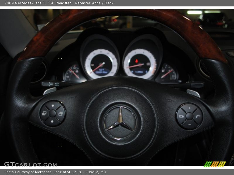 Alabaster White / Black 2009 Mercedes-Benz SL 550 Roadster