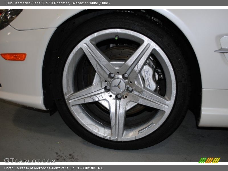 Alabaster White / Black 2009 Mercedes-Benz SL 550 Roadster