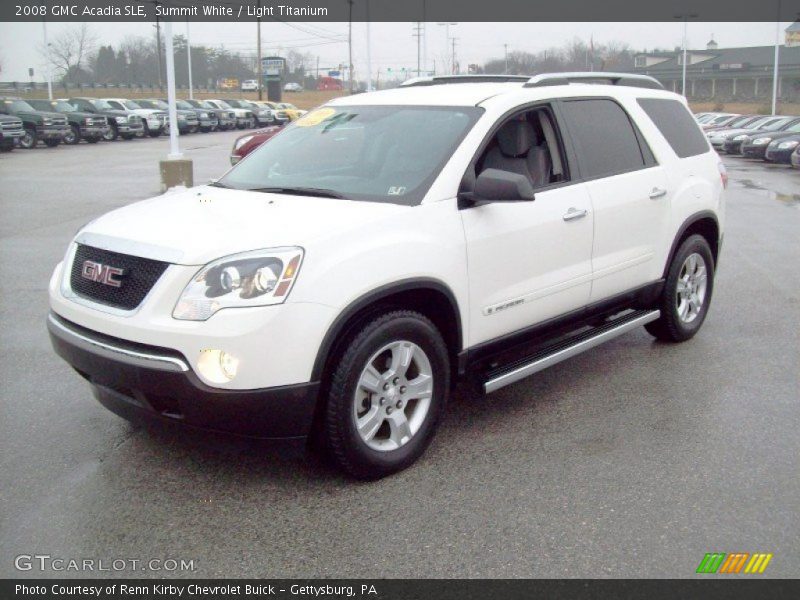 Summit White / Light Titanium 2008 GMC Acadia SLE