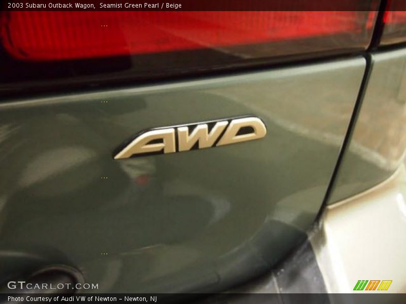 Seamist Green Pearl / Beige 2003 Subaru Outback Wagon