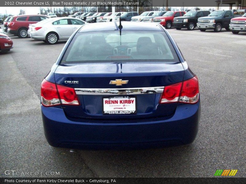 Blue Topaz Metallic / Jet Black/Medium Titanium 2012 Chevrolet Cruze LS