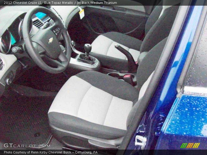 Blue Topaz Metallic / Jet Black/Medium Titanium 2012 Chevrolet Cruze LS