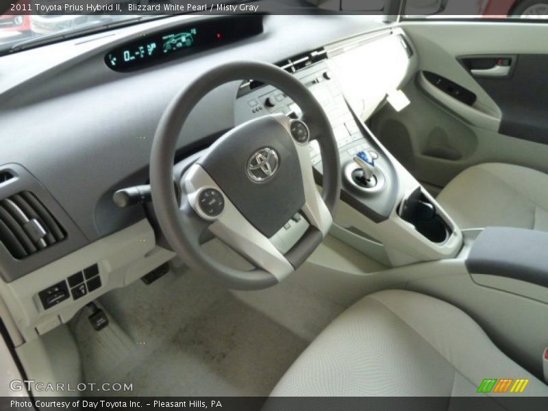 Blizzard White Pearl / Misty Gray 2011 Toyota Prius Hybrid II