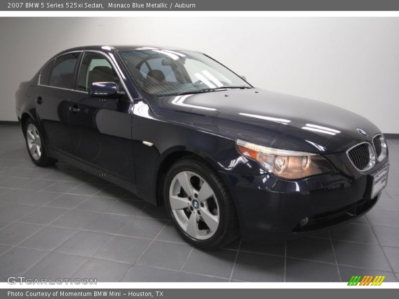 Monaco Blue Metallic / Auburn 2007 BMW 5 Series 525xi Sedan