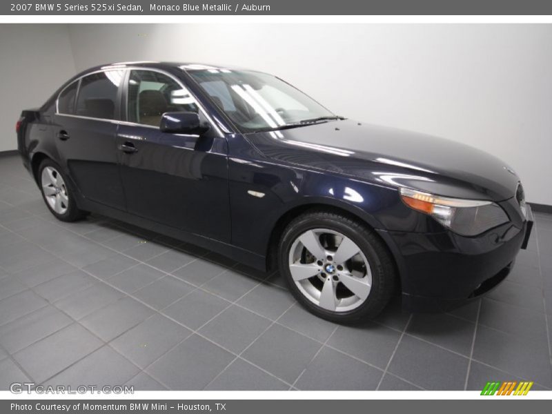 Monaco Blue Metallic / Auburn 2007 BMW 5 Series 525xi Sedan