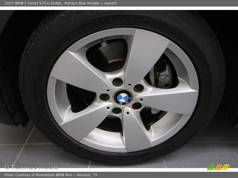 Monaco Blue Metallic / Auburn 2007 BMW 5 Series 525xi Sedan