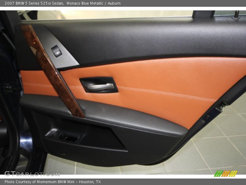 Monaco Blue Metallic / Auburn 2007 BMW 5 Series 525xi Sedan