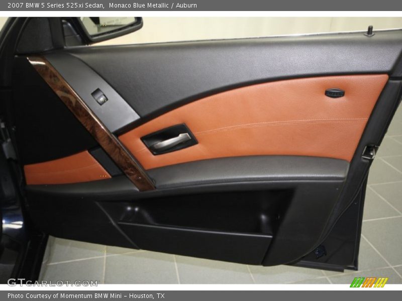 Monaco Blue Metallic / Auburn 2007 BMW 5 Series 525xi Sedan