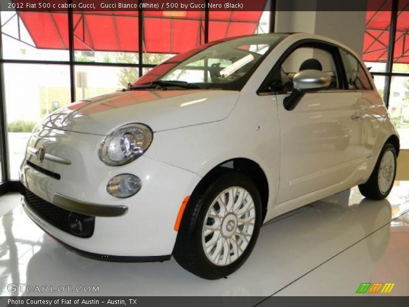 Gucci Bianco (White) / 500 by Gucci Nero (Black) 2012 Fiat 500 c cabrio Gucci
