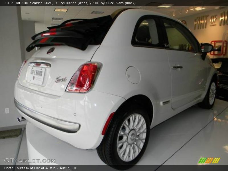 Gucci Bianco (White) / 500 by Gucci Nero (Black) 2012 Fiat 500 c cabrio Gucci