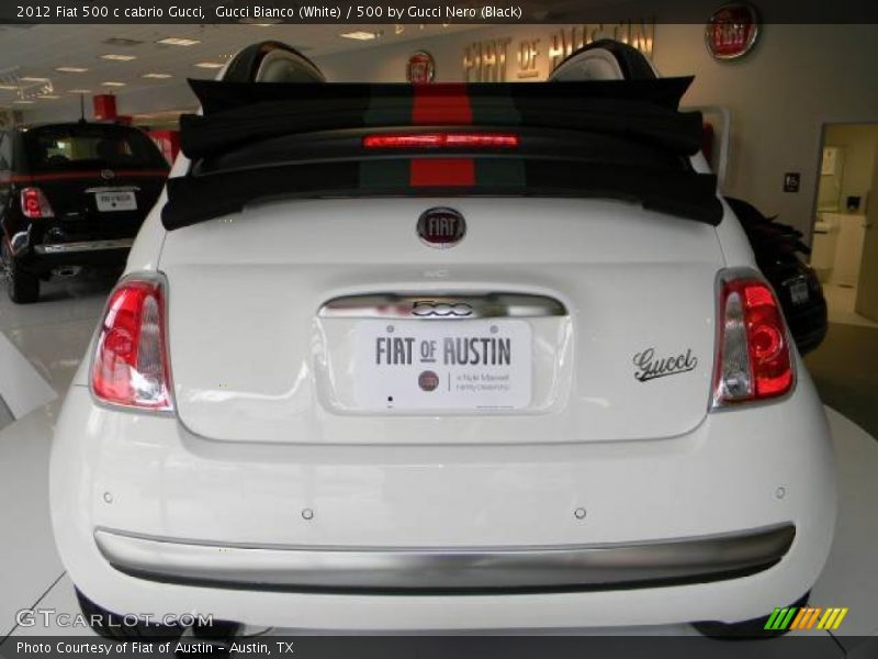 Gucci Bianco (White) / 500 by Gucci Nero (Black) 2012 Fiat 500 c cabrio Gucci