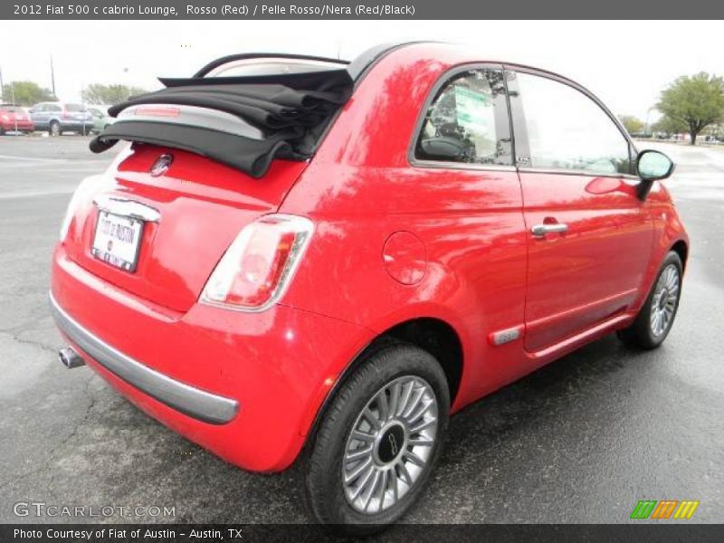 Rosso (Red) / Pelle Rosso/Nera (Red/Black) 2012 Fiat 500 c cabrio Lounge