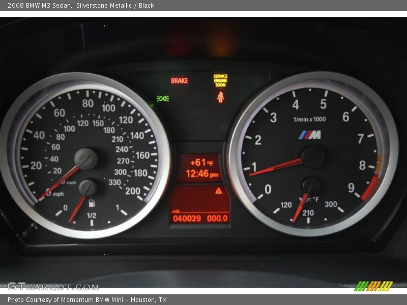  2008 M3 Sedan Sedan Gauges