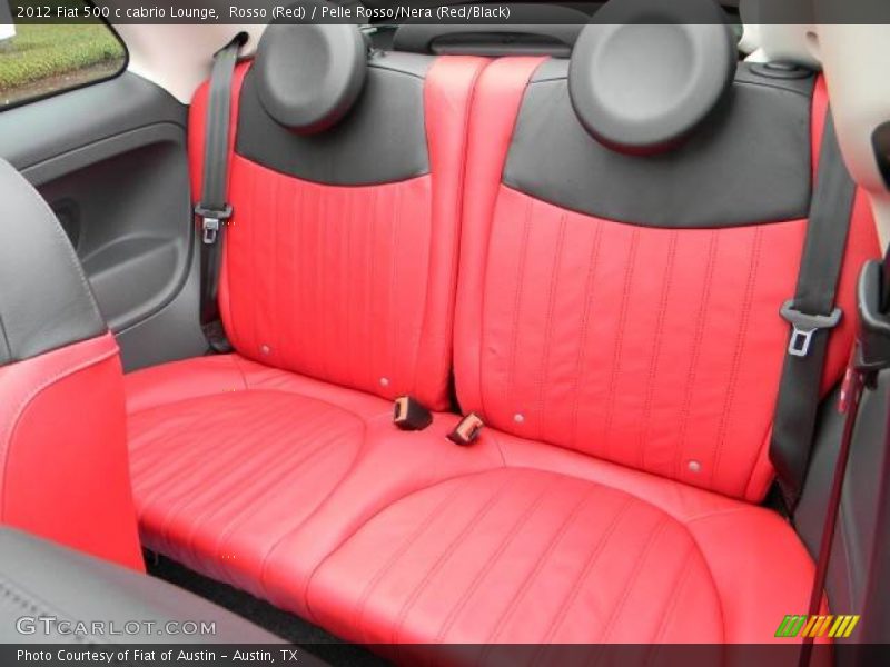 Rosso (Red) / Pelle Rosso/Nera (Red/Black) 2012 Fiat 500 c cabrio Lounge