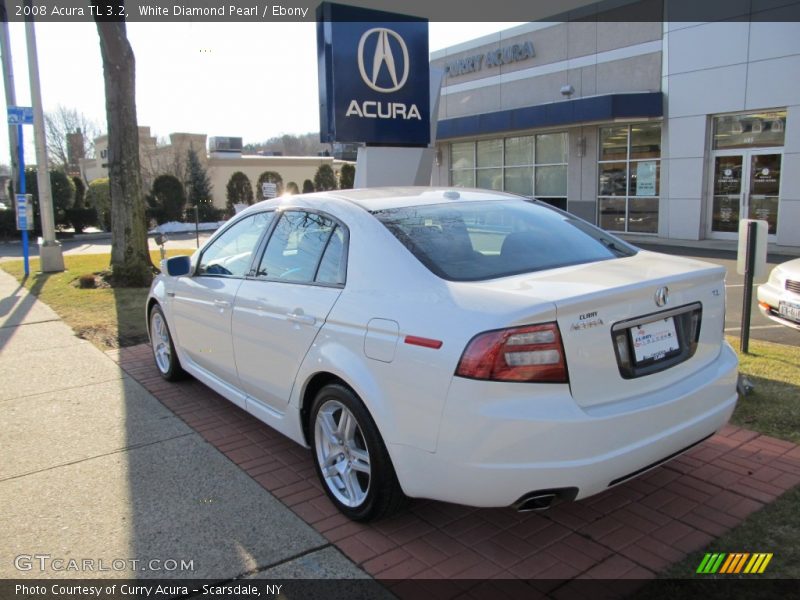 White Diamond Pearl / Ebony 2008 Acura TL 3.2
