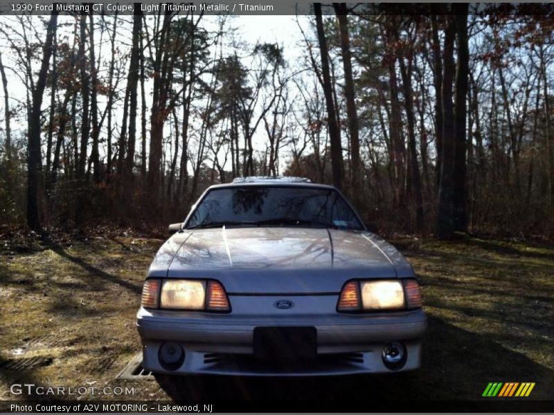 Light Titanium Metallic / Titanium 1990 Ford Mustang GT Coupe