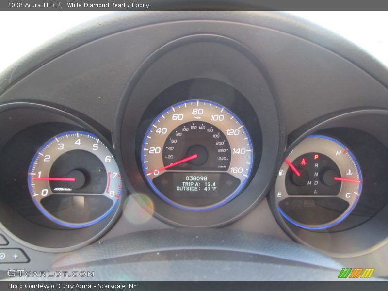 White Diamond Pearl / Ebony 2008 Acura TL 3.2
