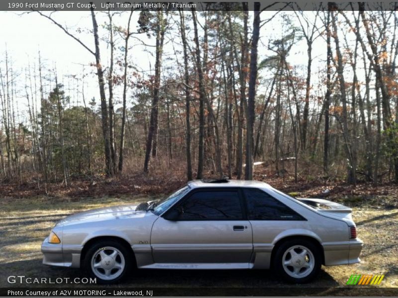 Light Titanium Metallic / Titanium 1990 Ford Mustang GT Coupe