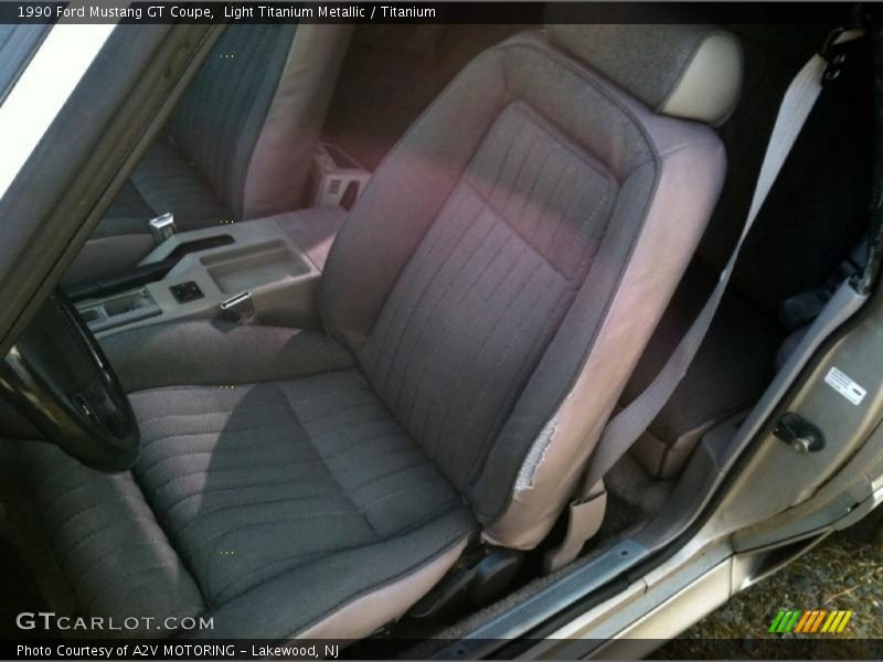 Light Titanium Metallic / Titanium 1990 Ford Mustang GT Coupe