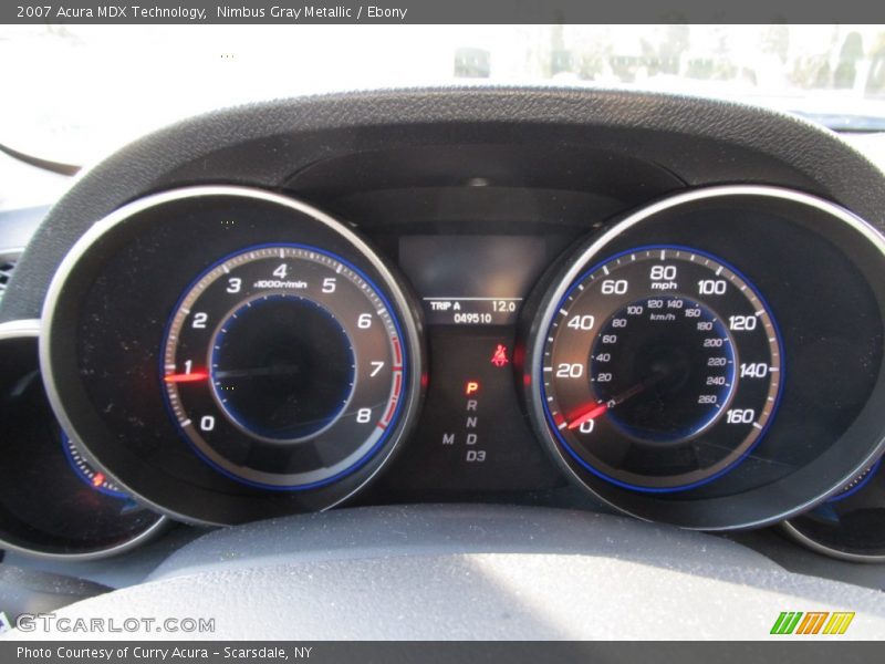 Nimbus Gray Metallic / Ebony 2007 Acura MDX Technology