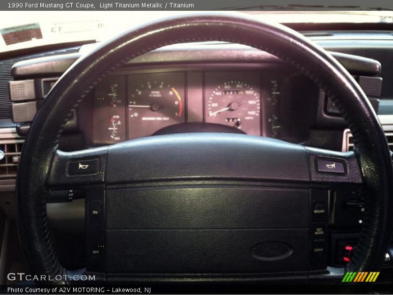 Light Titanium Metallic / Titanium 1990 Ford Mustang GT Coupe