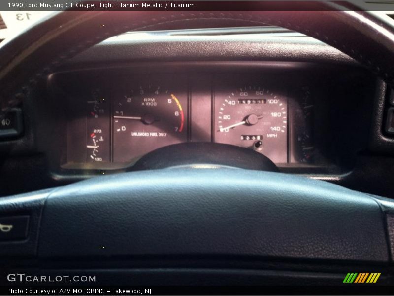 Light Titanium Metallic / Titanium 1990 Ford Mustang GT Coupe
