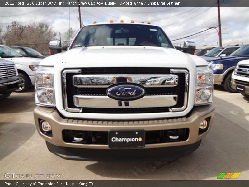 Oxford White / Chaparral Leather 2012 Ford F350 Super Duty King Ranch Crew Cab 4x4 Dually