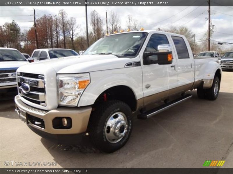 Front 3/4 View of 2012 F350 Super Duty King Ranch Crew Cab 4x4 Dually