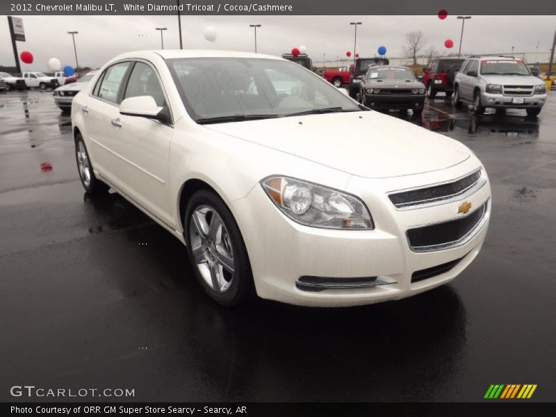 White Diamond Tricoat / Cocoa/Cashmere 2012 Chevrolet Malibu LT