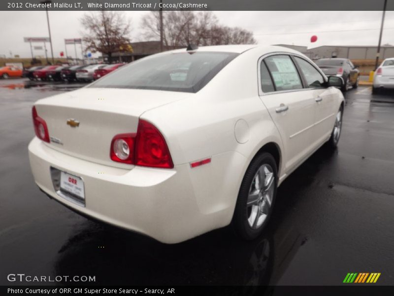 White Diamond Tricoat / Cocoa/Cashmere 2012 Chevrolet Malibu LT